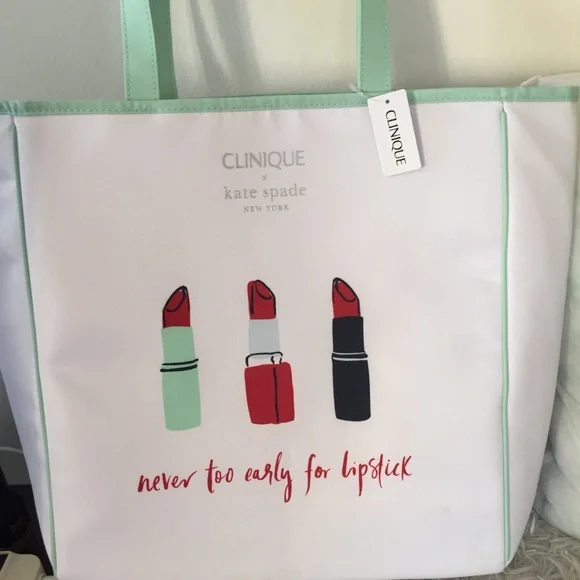 Clinique x Kate Spade New York Set Shopping Tote & Makeup Pouch - Picture 9 of 14